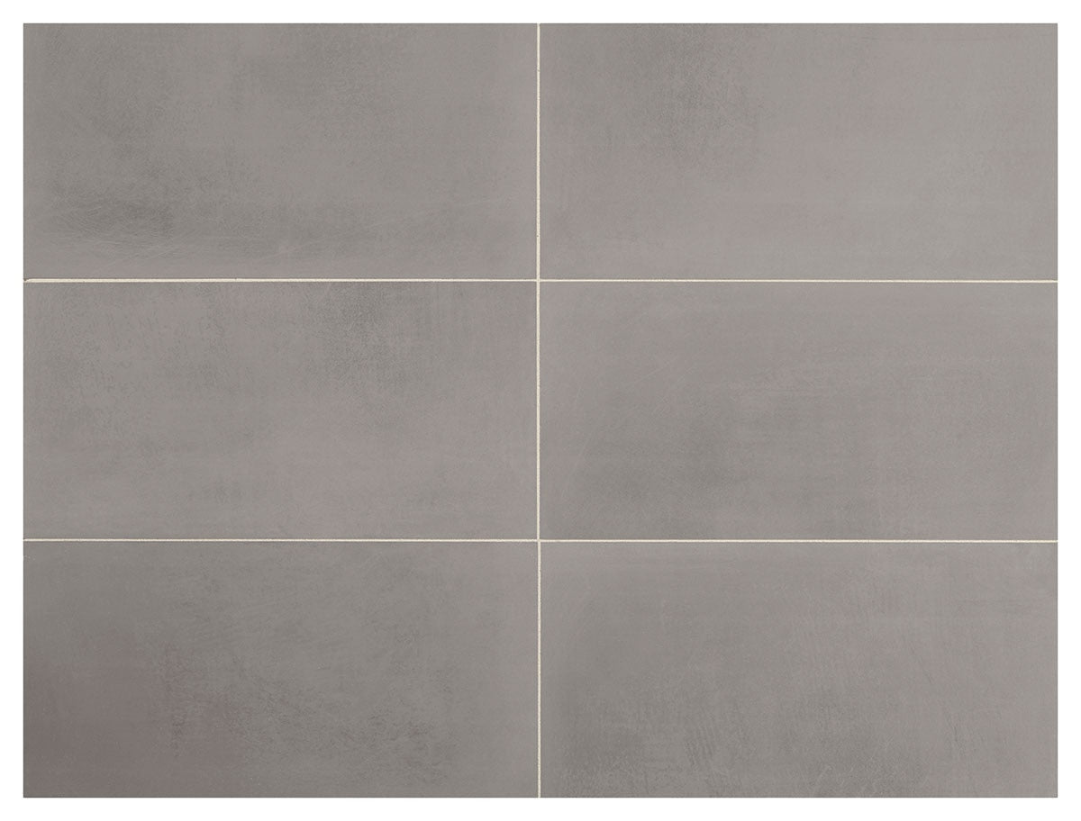 Marazzi Moroccan Concrete 12" x 24" Stepwise Matte Gray