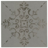 Marazzi Moroccan Concrete 8" X 8" Deco Aziza - Gray
