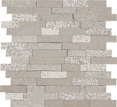 Marazzi Predella 12" x 12" Random Linear, Straight Edge Meta Silver