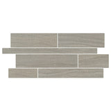 Marazzi Sabbia Marmo 12" X 24" Random Interlocking, Stepwise Medium Gray