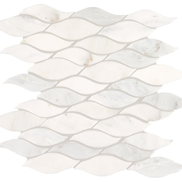Daltile Marble 12" X 12" Wave First Snow Eleg