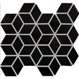 Daltile Color Wheel Retro 2" X 3" 3D Cube Matte Matte Black