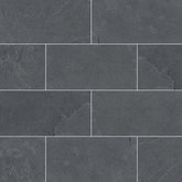 MS International Slate And Quartzite 12" x 24" Gauged Montauk Black