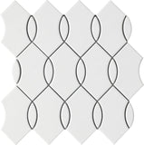 Emser Mythos 12"x12" Wave Mosaic 3"X5.6" White