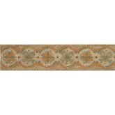Bedrosians Cotto Nature 3" x 14" Deco Tira Sandro Hand Painted Liner