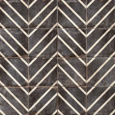 Bedrosians Vivace 9" x 9" Decorative Tile Peak Caviar