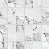 Daltile Marble Attache Lavish 2" x 2" Straight Joint Mosaic 12" x 12" Pearl Arabesque