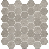 Daltile Raine 12" X 12" Hexagon Cumulus Grey