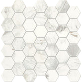 Daltile Raine 2" Hexagon Mosaic 12" x 12" Stratus White