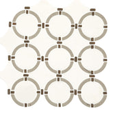 Daltile Raine 14" X 12" Linked Ring Stratus White Bld