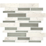 Daltile Raine 12" X 11" Random Linear Stratus White Bld