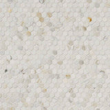 MS International Natural Stone Marble 12" x 12" Hexagon 1" Mosaic Calacatta Gold