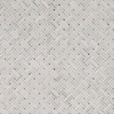 MS International Natural Stone Marble 12" x 12" Basketweave Mosaic Carrara White 9.6Mm