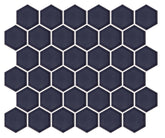 Emser Savvy 11"x12" Hexagon Mosaic 2"x2" Polished Navy