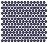 Emser Savvy 11"x12" Penny Round Mosaic 1"x1" Polished Navy