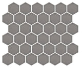 Emser Savvy 11"x12" Hexagon Mosaic 2"x2" Polished Silver