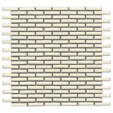 Emser Regala 12"x12" Mini Off-set Mosaic 1"x6" Polished Bequest