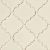 MS International Highland Park 12" x 12" Glossy Antique White Arabesque