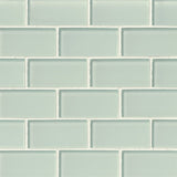 MS International Decorative Mosaic 12" x 12" Subway 2" x 4" Arctic Ice