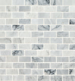 MS International Decorative Mosaic 12" x 12" Brick 1" x 2" Carrara Classique