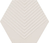 Marazzi Rhyme And Reason 4" X 5" Hexagon Ripple Mix Bone