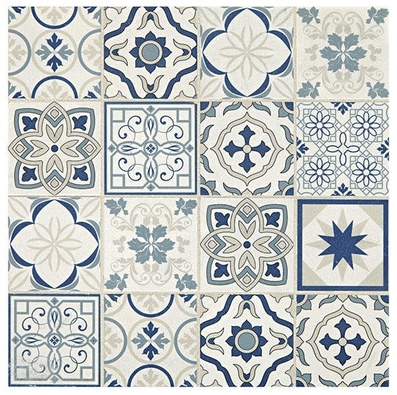 Daltile Sublimity 3" x 3" Straight Joint, Mosaic 12" x 12" Mindful Sequence
