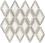 Daltile Decorative Accents 12" X 13" Argyle Mosaic 3" X 4" Argyle Blend Gray