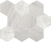 Marazzi Ascend Stone 14" X 12" Hexagon 4" X 4" Candid Heather