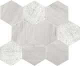 Marazzi Ascend Stone 14" X 12" Hexagon 4" X 4" Candid Heather