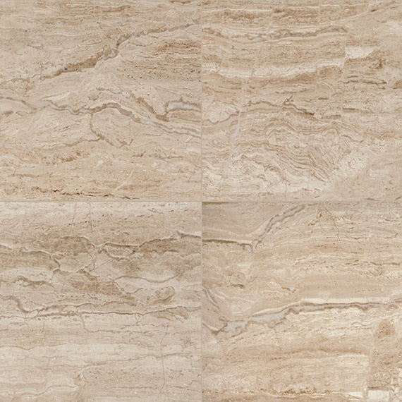 Daltile Marble Attache 24" x 24" Satin Travertine