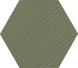 Marazzi Rhyme And Reason 4" X 5" Hexagon Ripple Mix Artichoke