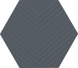 Marazzi Rhyme And Reason 4" X 5" Hexagon Ripple Mix Indigo