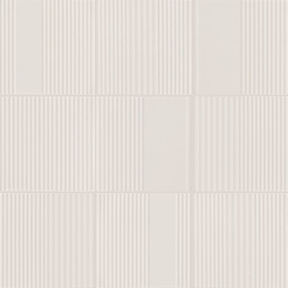 Marazzi Rhyme And Reason 6" X 6" Ripple Mix Bone