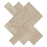 Daltile Advantage 12" X 14" Herringbone Mosaic 2" X 4" Percussion Taupe