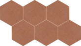 Marazzi Inyo 8" Hexagon Microban Ember