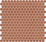 Marazzi Inyo 13" X 11" Penny Rounds Microban Mosaic Ember