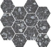 Emser Fragmento 10" X 12" Hexagon Mosaic 3" Matte LG Black