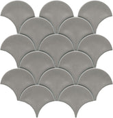 Emser Reward 10"x11" Fan Mosaic 3"x4" Polished Dove