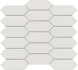 Emser Catch 11"x13" Picket Mosaic 2"x5" Polished Gray Glossy