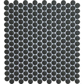 Emser Source 1" x 1" Penny Mosaic 11" x 12" Matte Black