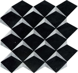 Emser Bizou 13"x13" Crest Mosaic Polished Black/White