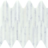 Emser Bizou 10"x12" Peak Mosaic 0.57"X5" Polished White