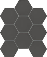 Emser Source 9"x10" Hexagon Mosaic 3" Black