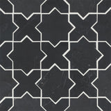 Bedrosians Monet 12.25" x 12.25" Honed Marble Mosaic Nero Marquina
