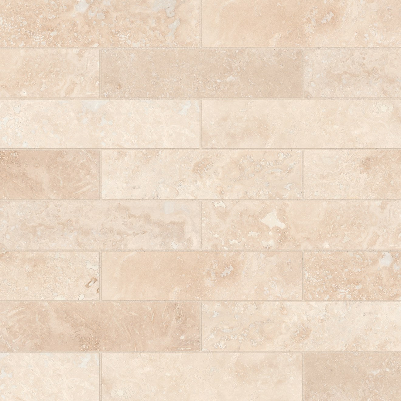 Bedrosians Travertine 3" x 12"  Filled & Honed Mediterranean Ivory