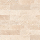 Bedrosians Travertine 3" x 12"  Filled & Honed Mediterranean Ivory