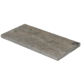 Bedrosians Travertine 12" x 24" Eased Edge Pool Coping 3cm - Tumbled Silver Cream
