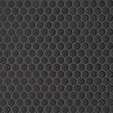 Bedrosians Le Café 11.5" x 12.5" Penny Round 0.75" Mosaic Matte Black