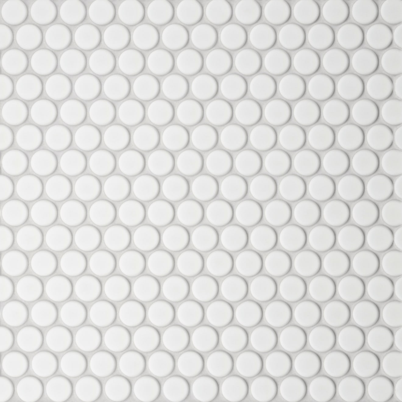 Bedrosians Le Cafe 3/4" x 3/4" Penny Round Matte White