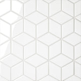 Bedrosians Le Cafe 2" x 3" Diamond Mosaic Glossy White